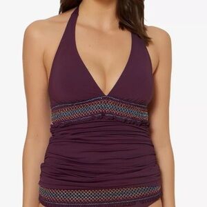 BLEU Rod Beattie Smocked Tankini Top